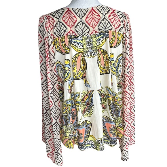 Free People Aleena Printed Boho Top Medium - Picture 4 of 12